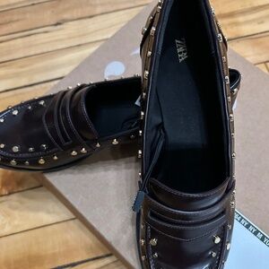 Zara Studded Loafers